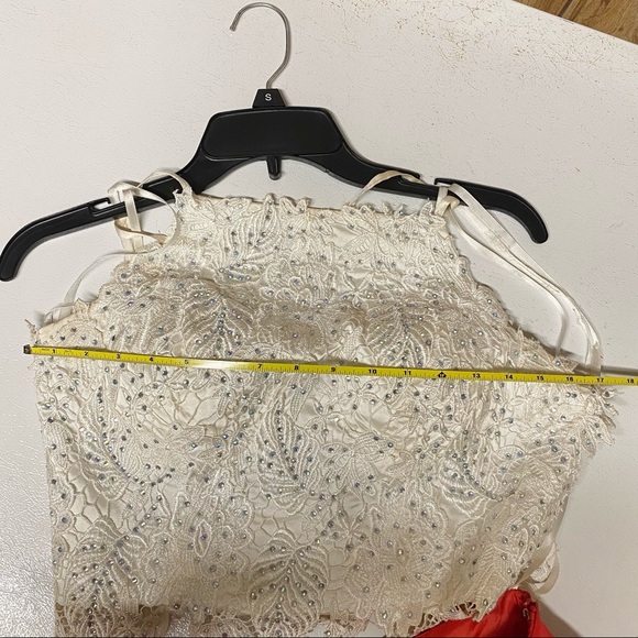 Dave & Johnny Formal 2-Piece Red & White Dress Sz 7/8 - Picture 16 of 16